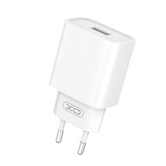 XO wall charger CE02D QC 3.0 18W 1x USB white + Lightning cable цена и информация | Зарядные устройства для телефонов | pigu.lt