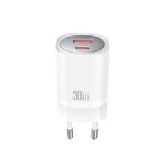 XO wall charger CE21 PD 33W 1x USB-C 1x USB white цена и информация | Зарядные устройства для телефонов | pigu.lt