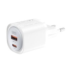 XO wall charger CE21 PD 33W 1x USB-C 1x USB white цена и информация | Зарядные устройства для телефонов | pigu.lt