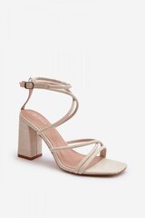 Heel sandals Step in style, beige M1125940 цена и информация | Женские босоножки | pigu.lt