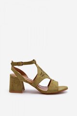 Heel sandals Step in style, green M1126271 цена и информация | Женские босоножки | pigu.lt