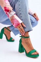 Heel sandals Step in style, green M1059598 цена и информация | Женские босоножки | pigu.lt