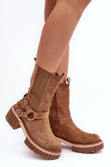 Bootie Step in style, brown M1103036 цена и информация | Женские сапоги | pigu.lt