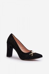 Block heel pumps Step in style, black M1127762 цена и информация | Женские туфли | pigu.lt