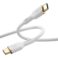 WIWU cable YQ02 USB-C - USB-C 100W 1,2m white цена и информация | Кабели для телефонов | pigu.lt