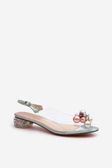 Heel sandals Step in style, green M1137996 цена и информация | Женские босоножки | pigu.lt