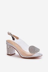 Heel sandals Step in style, grey M1132548 цена и информация | Женские босоножки | pigu.lt