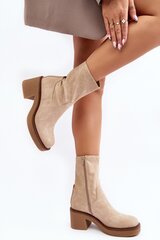 Heel boots Step in style, beige M1101635 цена и информация | Женские сапоги | pigu.lt