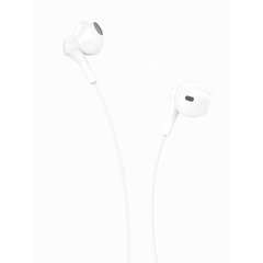 XO wired earphones EP39 jack 3,5mm white цена и информация | Наушники | pigu.lt