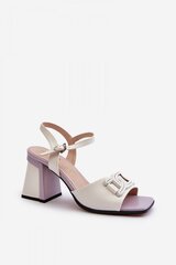 Heel sandals Step in style, white M1131349 цена и информация | Женские босоножки | pigu.lt