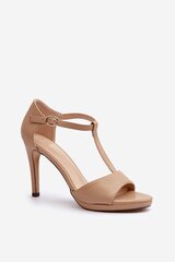 Heel sandals Step in style, beige M1136136 цена и информация | Женские босоножки | pigu.lt