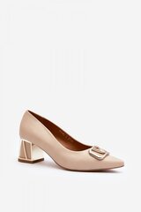 Block heel pumps Step in style, beige M1116415 цена и информация | Женские туфли | pigu.lt