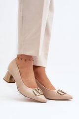 Block heel pumps Step in style, beige M1116415 цена и информация | Женские туфли | pigu.lt