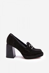 Block heel pumps Step in style, black M1099005 цена и информация | Женские туфли | pigu.lt