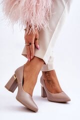 Block heel pumps Step in style, beige M1048424 цена и информация | Женские туфли | pigu.lt