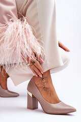 Block heel pumps Step in style, beige M1048424 цена и информация | Женские туфли | pigu.lt