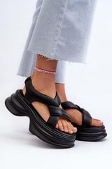 Sandals Step in style, black M1136565 цена и информация | Женские босоножки | pigu.lt