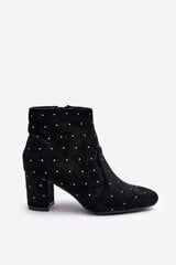 Heel boots Step in style, black M1080081 цена и информация | Женские сапоги | pigu.lt