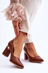 Block heel pumps Step in style, beige M1048433 цена и информация | Женские туфли | pigu.lt