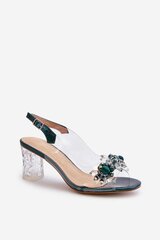 Heel sandals Step in style, green M1132523 цена и информация | Женские босоножки | pigu.lt