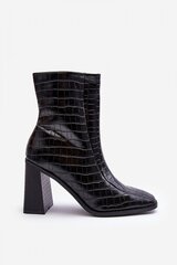 Heel boots Step in style, black M1080192 цена и информация | Женские сапоги | pigu.lt