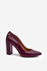 Block heel pumps Step in style, red M1099029 цена и информация | Женские туфли | pigu.lt