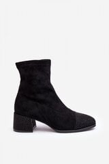 Heel boots Step in style, black M1103087 цена и информация | Женские сапоги | pigu.lt