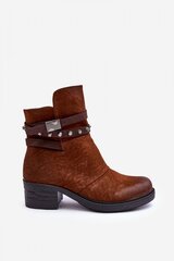 Heel boots Step in style, brown M1087683 цена и информация | Женские сапоги | pigu.lt