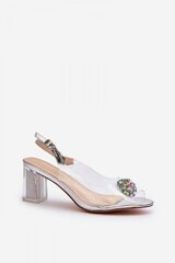 Heel sandals Step in style, grey M1131385 цена и информация | Женские босоножки | pigu.lt