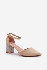 Block heel pumps Step in style, beige M1133627 цена и информация | Женские туфли | pigu.lt