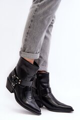 Heel boots Step in style, black M1108580 цена и информация | Женские сапоги | pigu.lt