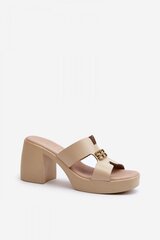 Flip-flops Step in style, beige M1065078 цена и информация | Комнатные тапки женские | pigu.lt