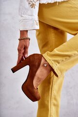 Block heel pumps Step in style, brown M1036682 цена и информация | Женские туфли | pigu.lt