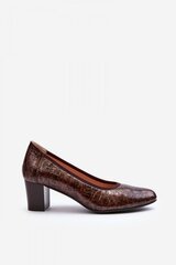 Block heel pumps Step in style, brown M1118820 цена и информация | Женские туфли | pigu.lt