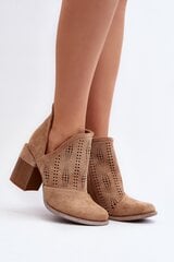 Heel boots Step in style, beige M1119688 цена и информация | Женские туфли | pigu.lt