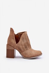 Heel boots Step in style, beige M1119688 цена и информация | Женские туфли | pigu.lt