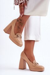 Heel pumps Step in style, beige M1131305 цена и информация | Женские туфли | pigu.lt