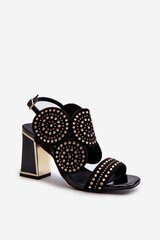 Heel sandals Step in style, black M1140311 цена и информация | Женские босоножки | pigu.lt