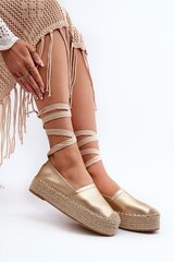 Espadrilės moterims Step In Style, aukso spalvos kaina ir informacija | Bateliai moterims | pigu.lt