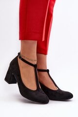 Block heel pumps Step in style, black M1140823 цена и информация | Женские туфли | pigu.lt