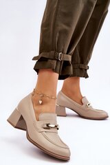 Block heel pumps Step in style, beige цена и информация | Женские туфли | pigu.lt