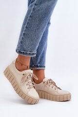 Low Shoes Step in style, beige M1114513 цена и информация | Женские туфли | pigu.lt