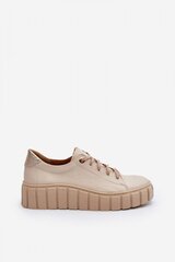 Low Shoes Step in style, beige M1114513 цена и информация | Женские туфли | pigu.lt