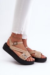 Sandals Step in style, beige M1142877 цена и информация | Женские босоножки | pigu.lt