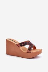 Flip-flops Step in style, brown M1143556 цена и информация | Женские тапочки | pigu.lt