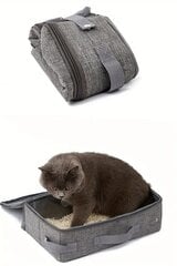 Nešiojiama kačių kraiko dežutė Tech Zone, 40x24x11 cm, pilka kaina ir informacija | Kačių tualetai | pigu.lt