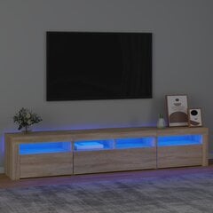 Televizoriaus spintelė su led apšvietimu, ąžuolo, 210 x 35 x 40 cm цена и информация | Тумбы под телевизор | pigu.lt