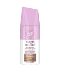 Ataugusių plaukų šaknų purškiklis Nishlady Magic Retouch Spray, Light Brown, 100 ml цена и информация | Краска для волос | pigu.lt