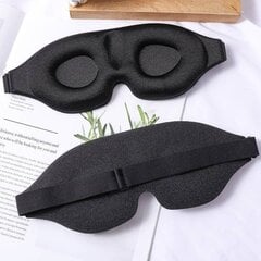 3D miego kaukė unisex su ausų kištukais Rivex, juoda kaina ir informacija | Naktiniai, pižamos moterims | pigu.lt