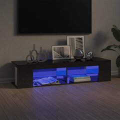 Televizoriaus spintelė su LED, 135x39x30 cm, pilka kaina ir informacija | TV staliukai | pigu.lt